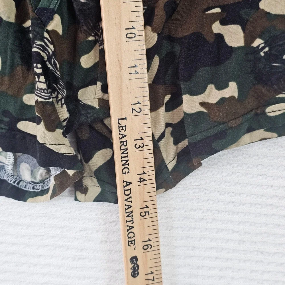 Ed Hardy Mens Camo Tiger Print Boxer Briefs GoldLogo Waistband Camouflage Trunks